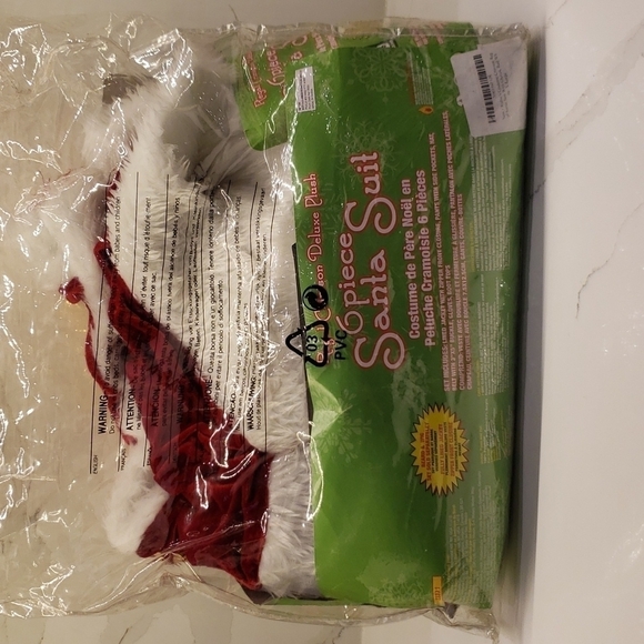 REGAL Crimson Deluxe Plush 6 Piece Santa Suit Fits XL Halloween Costume - Picture 13 of 15